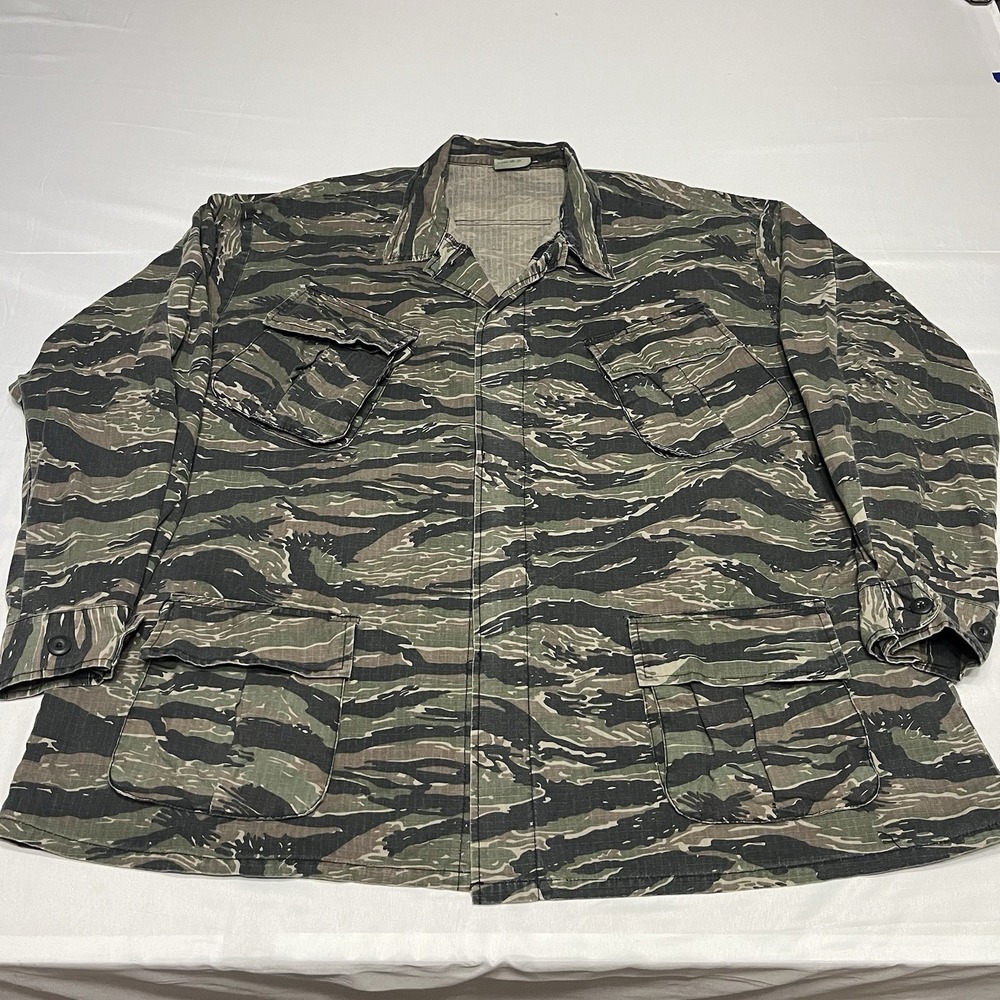 Tiger Stripe Camo BDU Shirt Mens 3XL Rothco Ultra Force Slant Pocket Military